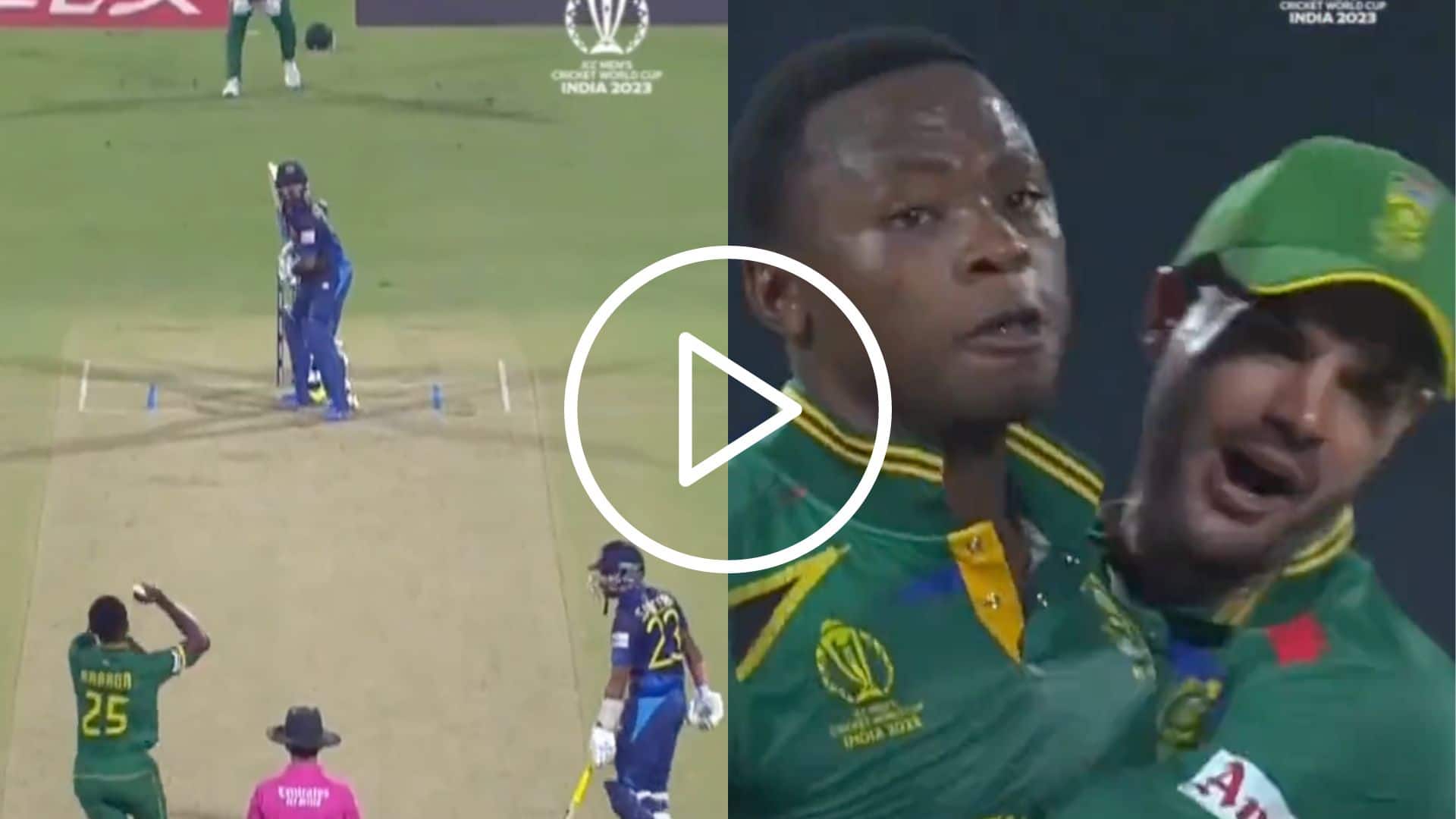 [Watch] Kagiso Rabada ‘Pumped’ After Dismissing Kusal Mendis With A Beauty